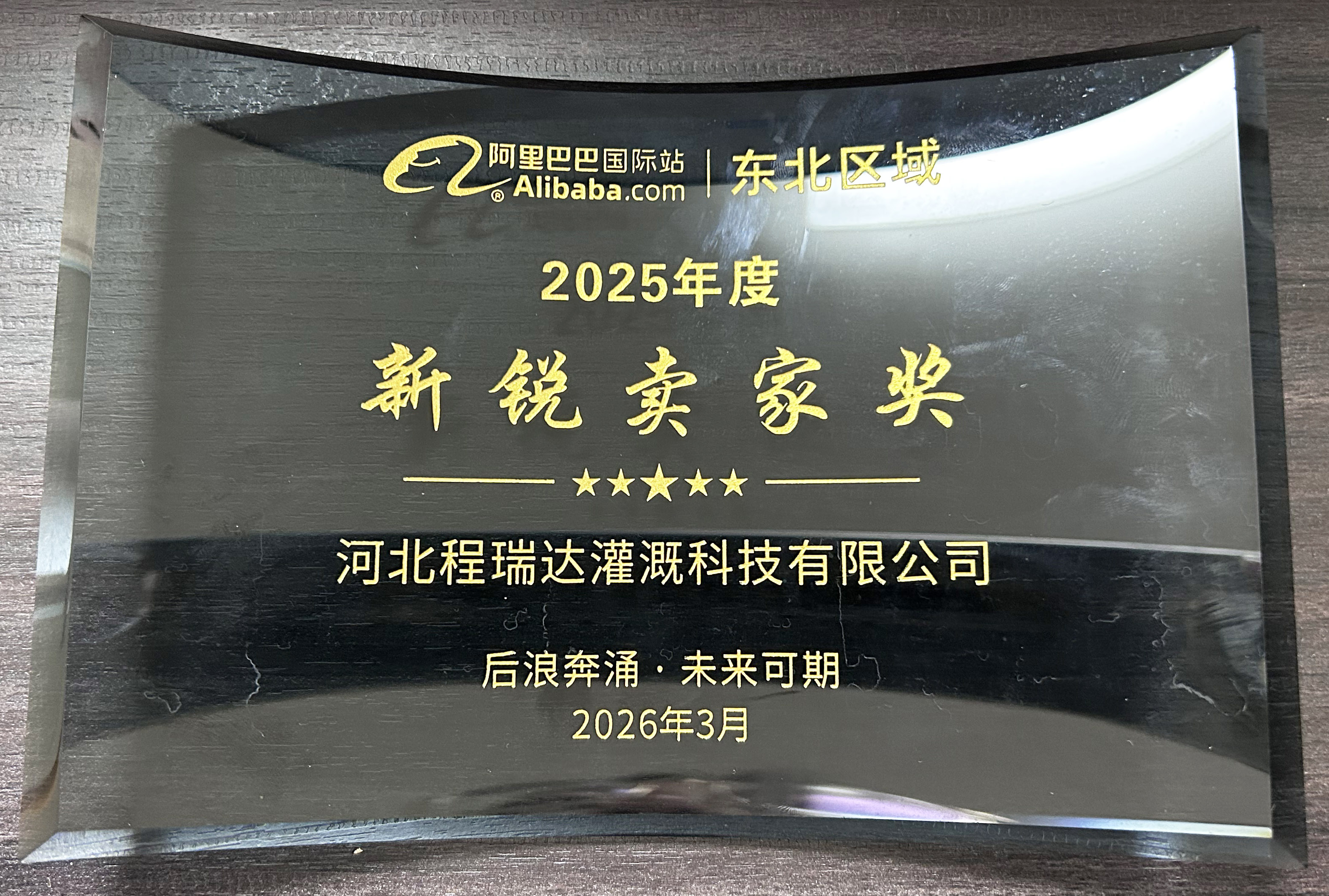 来宾程瑞达灌溉 | 荣获阿里国际站新锐卖家奖